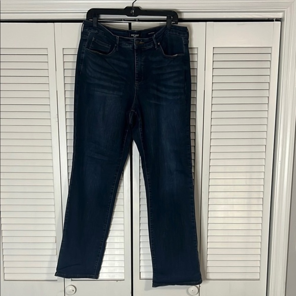 New York & Company Blue Straight Leg Jeans